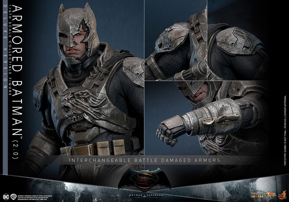 HOT TOYS - Batman v Superman: Dawn of Justice Movie Masterpiece Action Figure 1/6 Armored Batman 2.0 (Deluxe Version)  MMS742D62