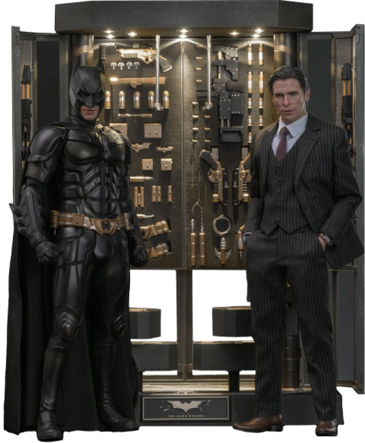 HOT TOYS - The Dark Knight Movie Masterpiece Action Figures & Diorama 1:6 Batman Armory with Bruce Wayne (2.0)  MMS750