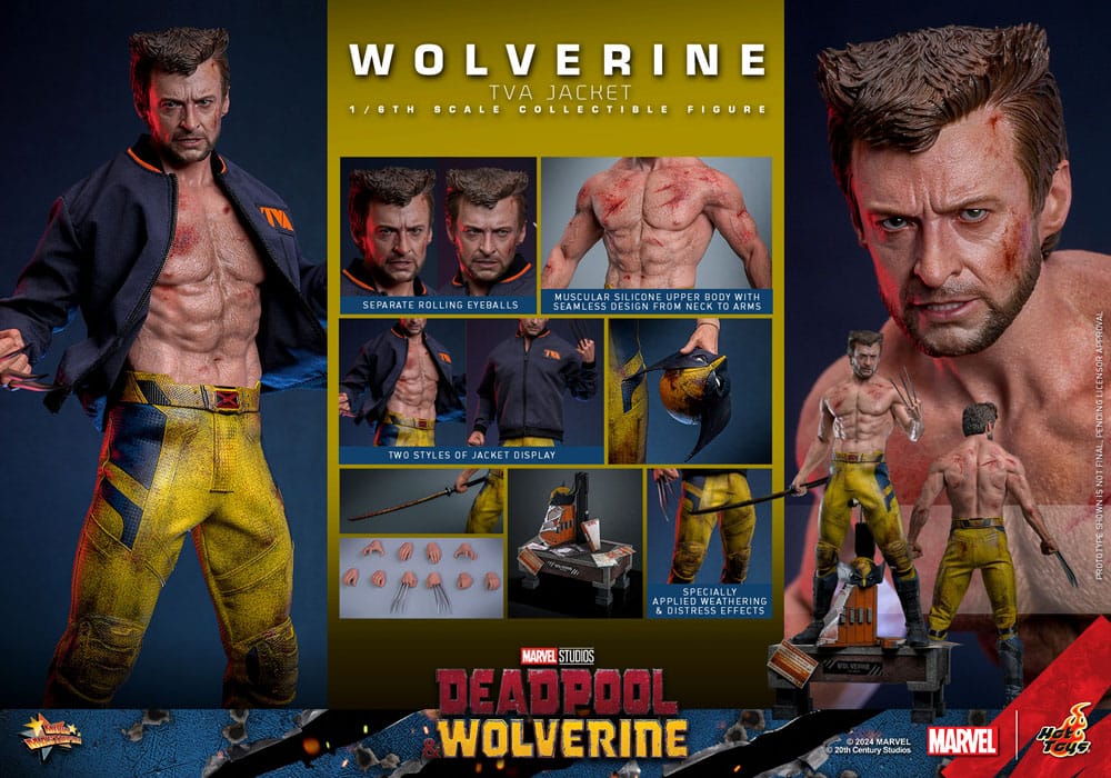 HOT TOYS - Deadpool & Wolverine Movie Masterpiece Action Figure 1/6 Wolverine (TVA Jacket Version)