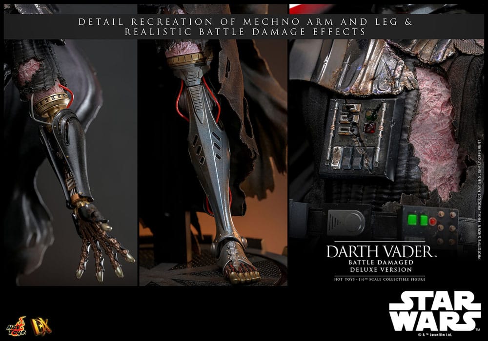 HOT TOYS - Star Wars Action Figure 1/6 Darth Vader (Battle Damaged) Deluxe Version  DX
