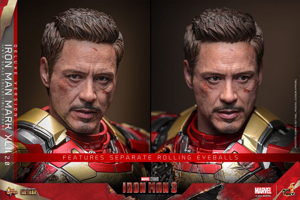 HOT TOYS - Iron Man 3 Movie Masterpiece Diecast Action Figure 1/6 Iron Man Mark XLII (2.0) Deluxe