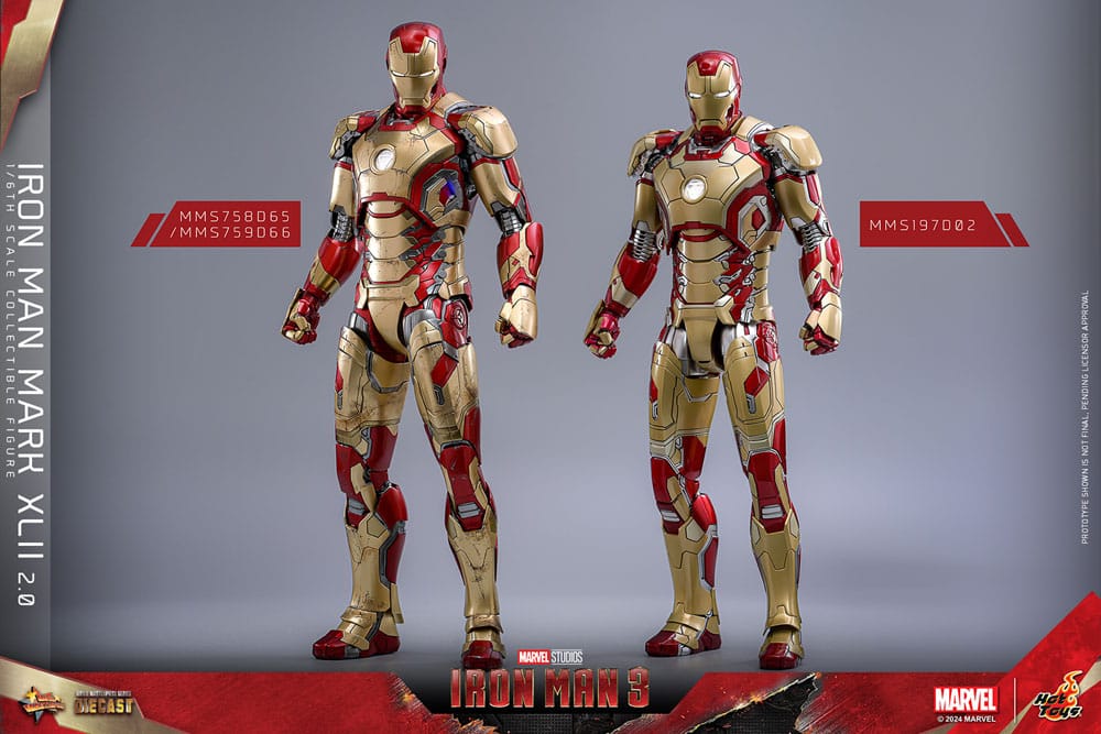 HOTO TOYS - Iron Man 3 Movie Masterpiece Diecast Action Figure 1/6 Iron Man Mark XLII