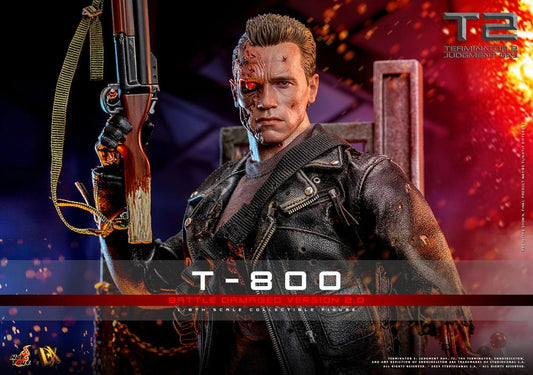 HOT TOYS - Terminator 2 Movie Masterpiece Action Figure 1/6 T-800 Battle Damaged Version