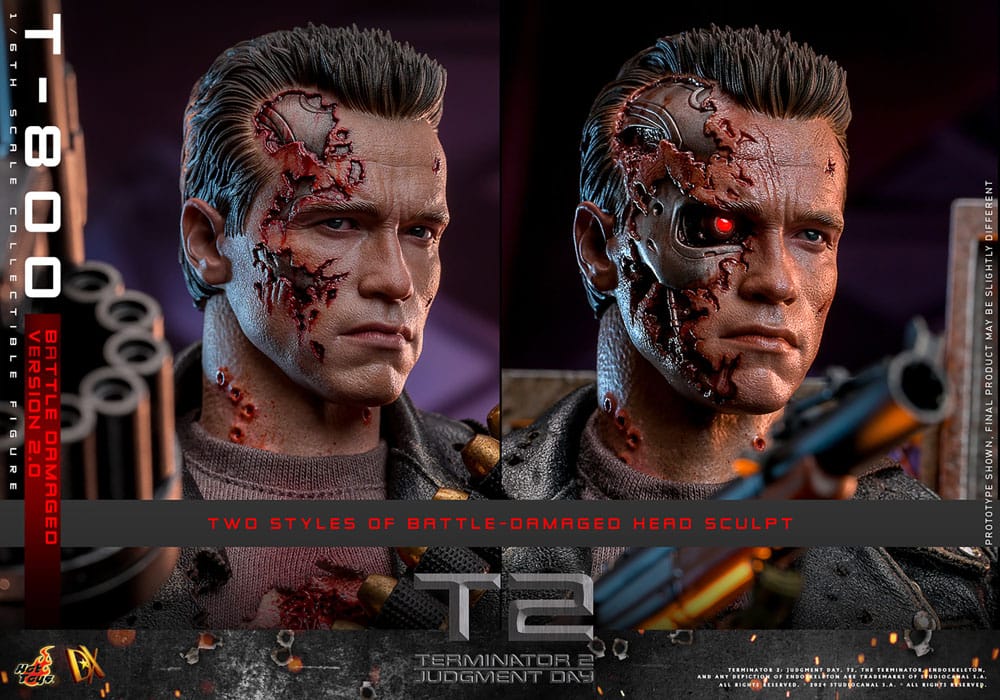 HOT TOYS - Terminator 2 Movie Masterpiece Action Figure 1/6 T-800 Battle Damaged Version