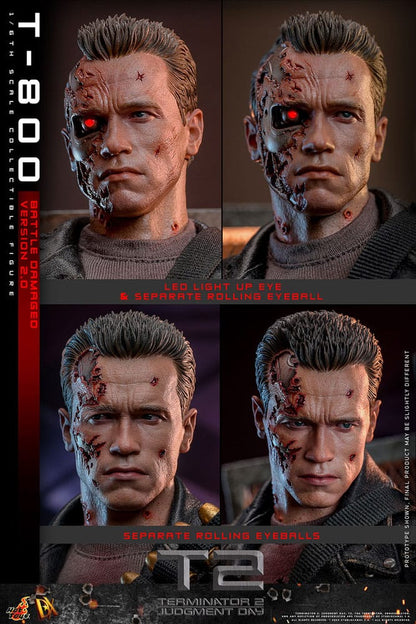 HOT TOYS - Terminator 2 Movie Masterpiece Action Figure 1/6 T-800 Battle Damaged Version