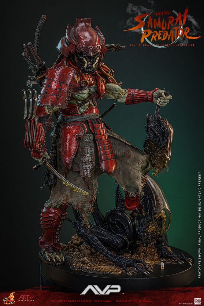 HOT TOYS - Alien vs. Predator Artist Collection Action Figure 1/6 Akaoni Samurai Predator