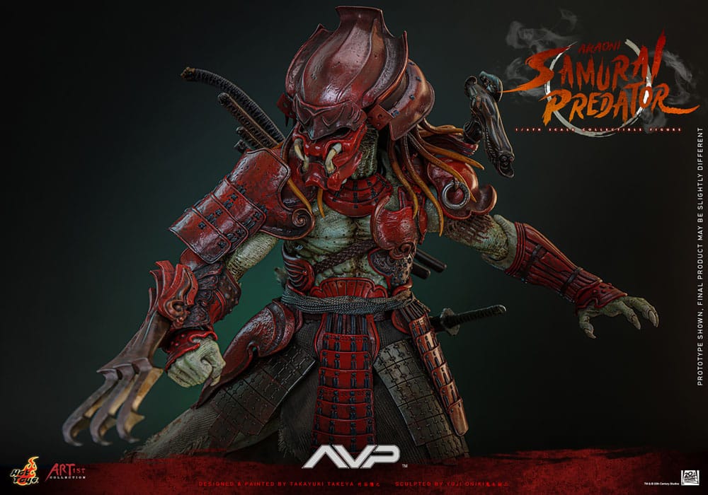 HOT TOYS - Alien vs. Predator Artist Collection Action Figure 1/6 Akaoni Samurai Predator