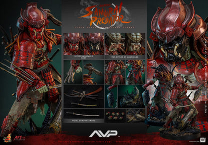 HOT TOYS - Alien vs. Predator Artist Collection Action Figure 1/6 Akaoni Samurai Predator