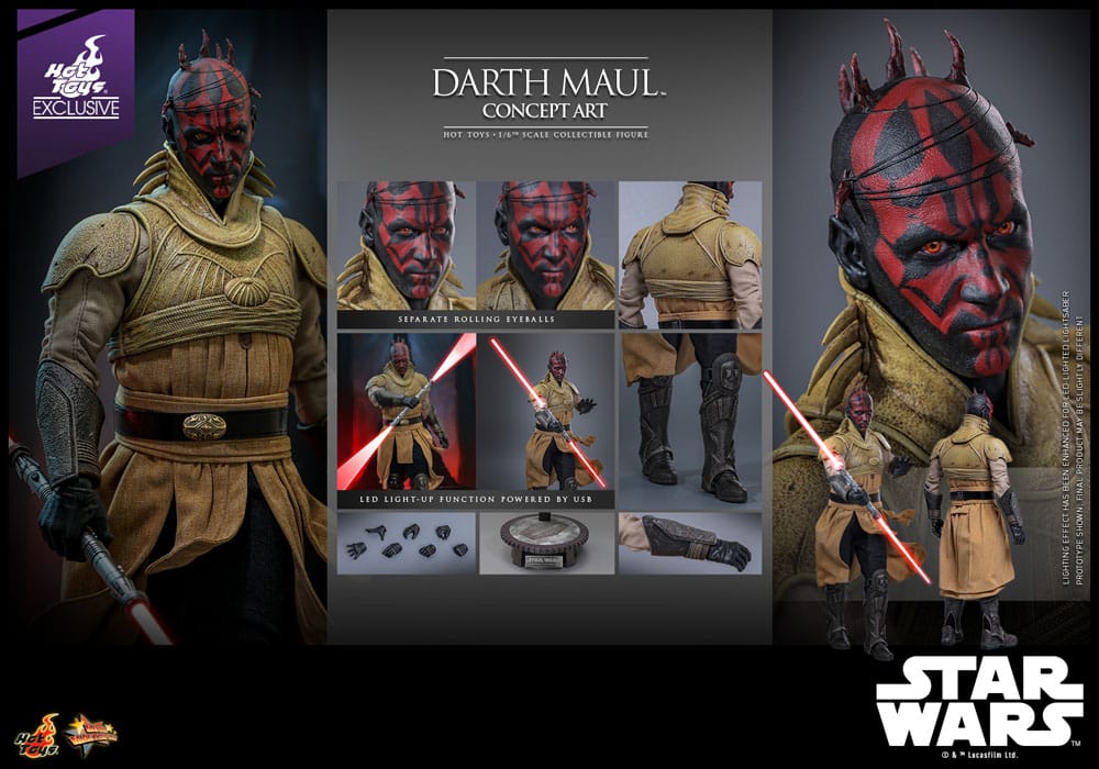 HOT TOYS - Star Wars Movie Masterpiece Action Figure 1/6 Darth Maul (Concept Art) Hot Toys Exclusive MMS778