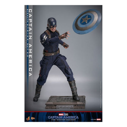 HOT TOYS - Captain America: The Winter Soldier Movie Masterpiece Action Figure 1/6 Captain America (Stealth S.T.R.I.K.E. Suit