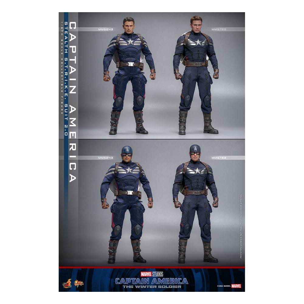 HOT TOYS - Captain America: The Winter Soldier Movie Masterpiece Action Figure 1/6 Captain America (Stealth S.T.R.I.K.E. Suit