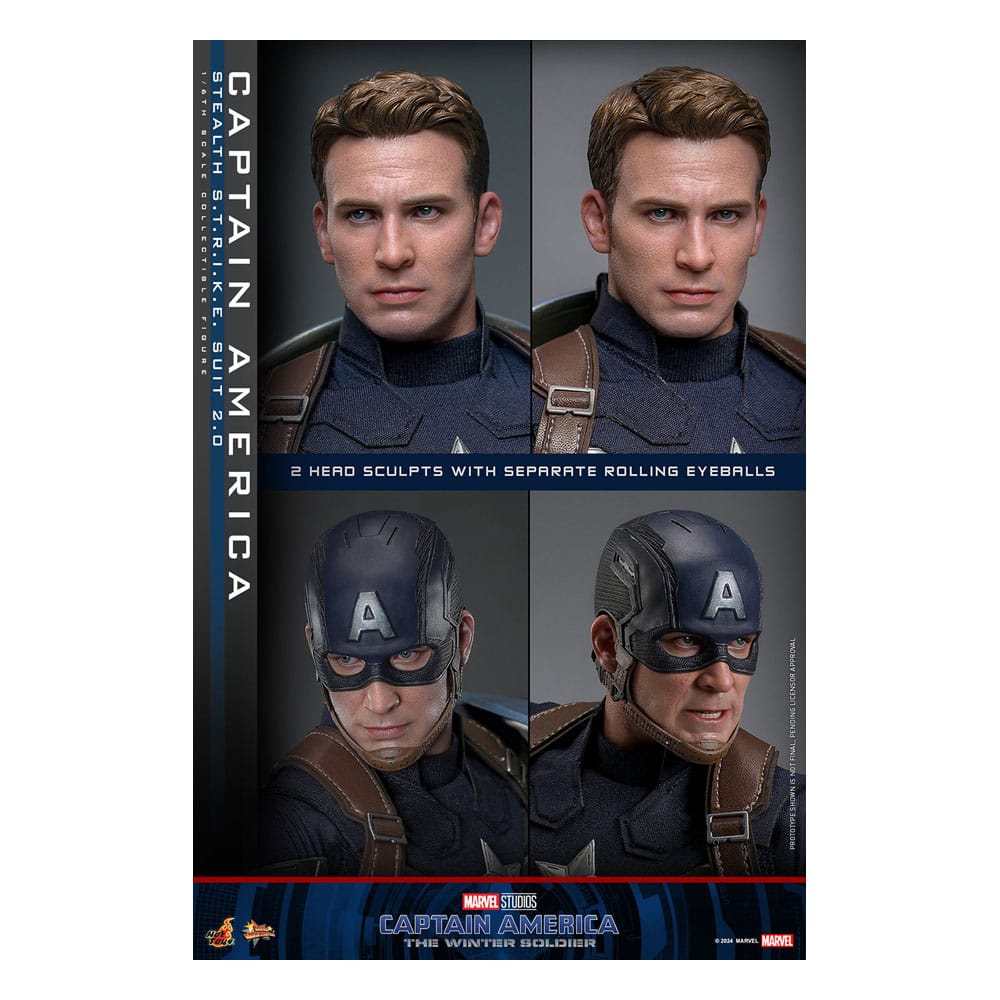 HOT TOYS - Captain America: The Winter Soldier Movie Masterpiece Action Figure 1/6 Captain America (Stealth S.T.R.I.K.E. Suit