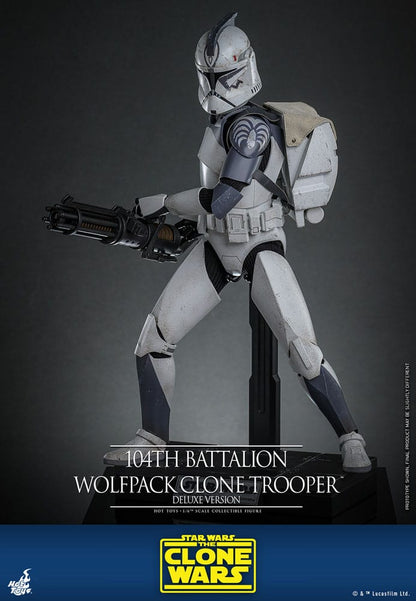 HOT TOYS - Star Wars The Clone Wars Action Figure 1/6 104th Battalion Wolfpack Clone Trooper Deluxe Version  TMS143