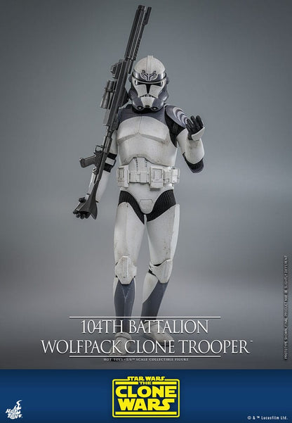 HOT TOYS - Star Wars The Clone Wars Action Figure 1/6 104th Battalion Wolfpack Clone Trooper  TMS142