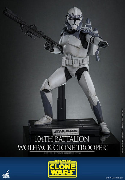HOT TOYS - Star Wars The Clone Wars Action Figure 1/6 104th Battalion Wolfpack Clone Trooper  TMS142