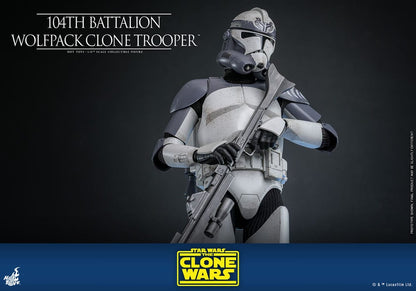 HOT TOYS - Star Wars The Clone Wars Action Figure 1/6 104th Battalion Wolfpack Clone Trooper  TMS142