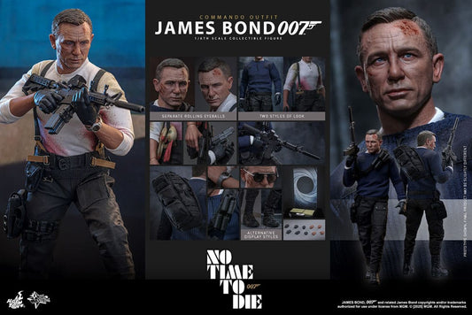 HOT TOYS - No Time To Die Movie Masterpiece Action Figure 1/6 James Bond (Commando Outfit) Hot Toys Exclusive  MMS804