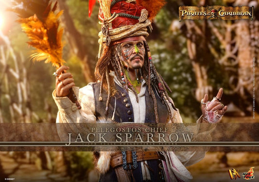 HOT TOYS - Pirates of the Caribbean: Dead Man's Chest Action DX Figure 1/6 Pelegostos Chief Jack Sparrow