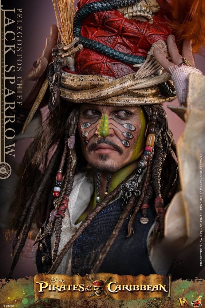 HOT TOYS - Pirates of the Caribbean: Dead Man's Chest Action DX Figure 1/6 Pelegostos Chief Jack Sparrow