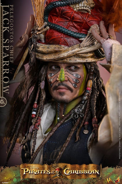 HOT TOYS - Pirates of the Caribbean: Dead Man's Chest Action DX Figure 1/6 Pelegostos Chief Jack Sparrow