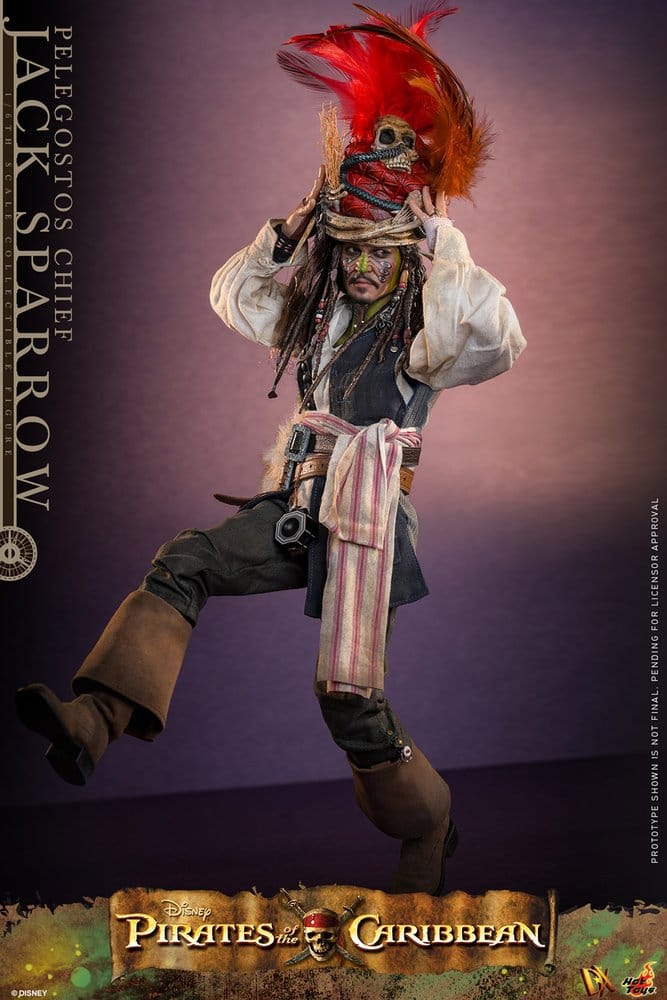 HOT TOYS - Pirates of the Caribbean: Dead Man's Chest Action DX Figure 1/6 Pelegostos Chief Jack Sparrow