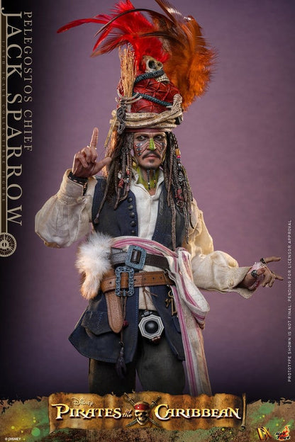 HOT TOYS - Pirates of the Caribbean: Dead Man's Chest Action DX Figure 1/6 Pelegostos Chief Jack Sparrow