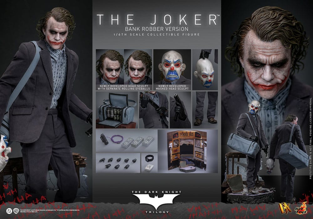 HOT TOYS - The Dark Knight DX Action Figure 1/6 The Joker (Bank Robber Version)