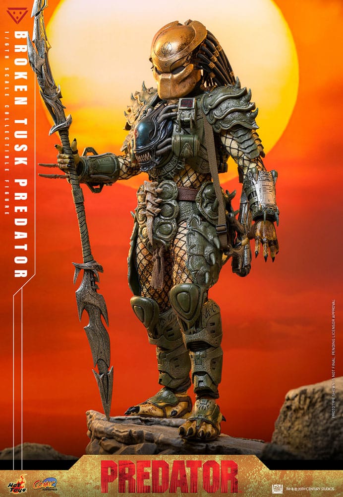 HOT TOYS - Alien vs. Predator Comic Masterpiece Action Figure 1/6 Broken Tusk Predator