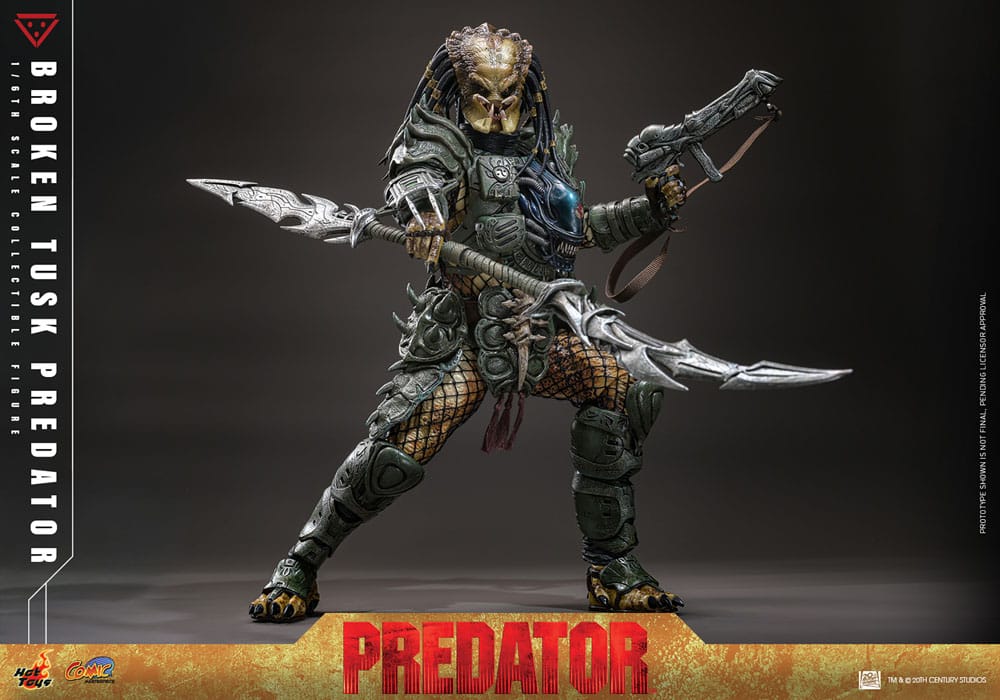 HOT TOYS - Alien vs. Predator Comic Masterpiece Action Figure 1/6 Broken Tusk Predator
