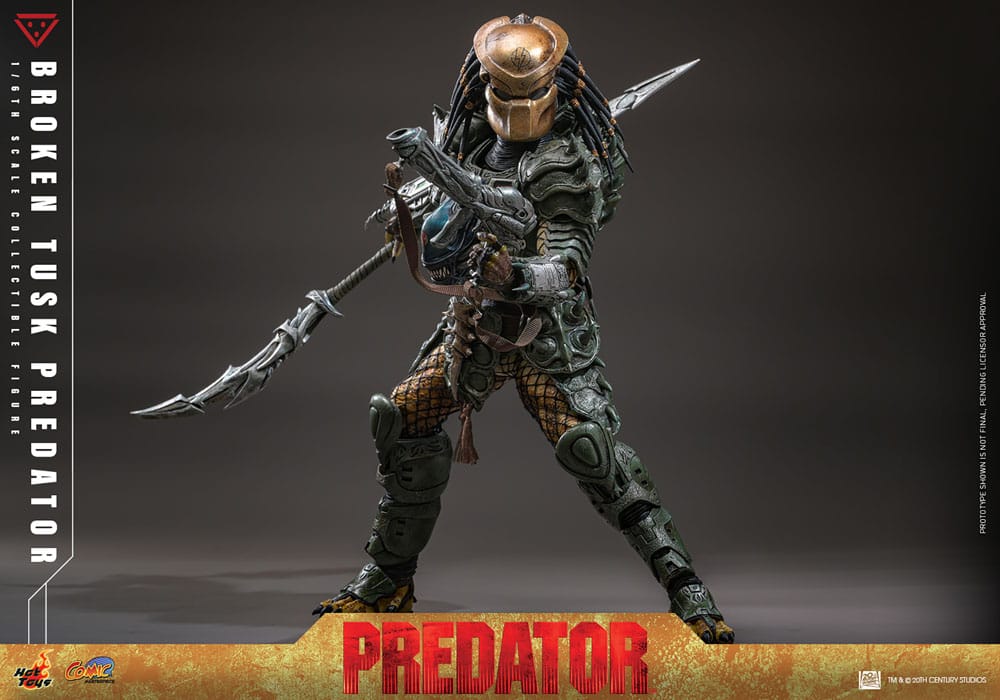 HOT TOYS - Alien vs. Predator Comic Masterpiece Action Figure 1/6 Broken Tusk Predator