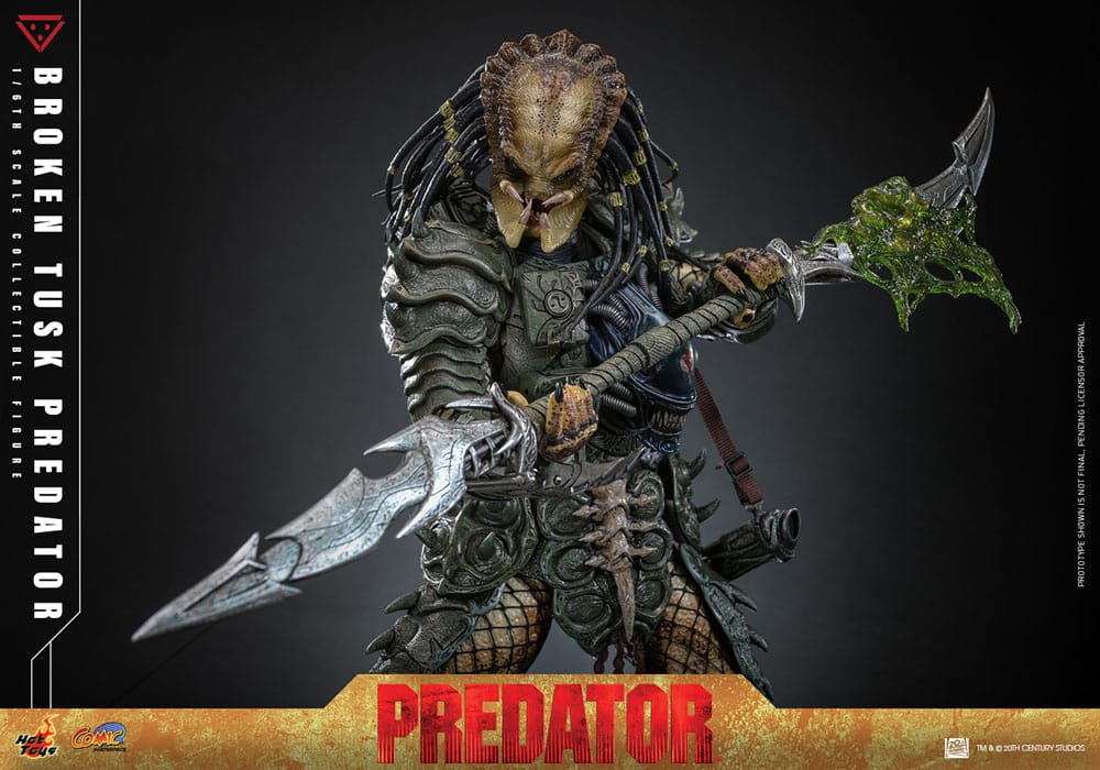 HOT TOYS - Alien vs. Predator Comic Masterpiece Action Figure 1/6 Broken Tusk Predator