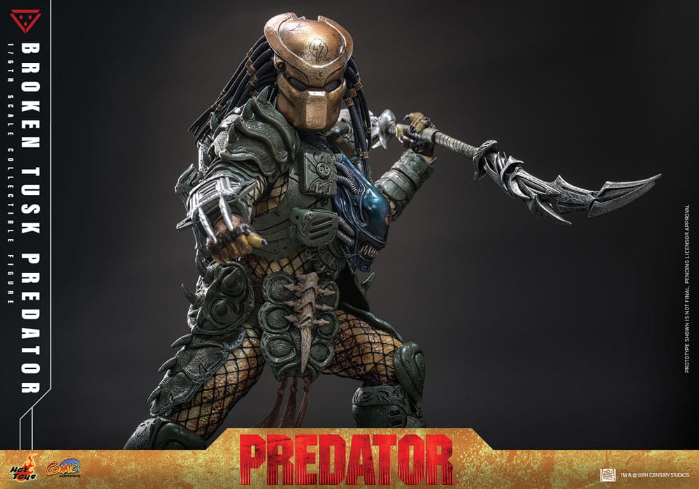 HOT TOYS - Alien vs. Predator Comic Masterpiece Action Figure 1/6 Broken Tusk Predator