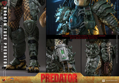 HOT TOYS - Alien vs. Predator Comic Masterpiece Action Figure 1/6 Broken Tusk Predator