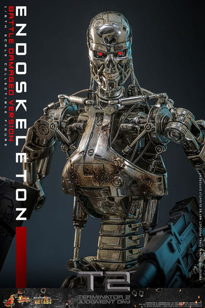 HOT TOYS - Terminator 2: Judgment Day Movie Masterpiece Die-cast Action Figure 1/6 Endoskeleton (Battle Damaged Version)