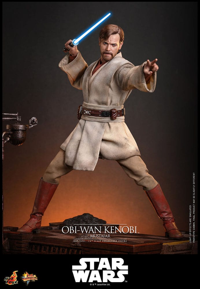 HOT TOYS - Star Wars: Episode III - Revenge of the Sith Movie Masterpiece Action Figure 1/6  MMS843Obi-Wan Kenobi (Mustafar)