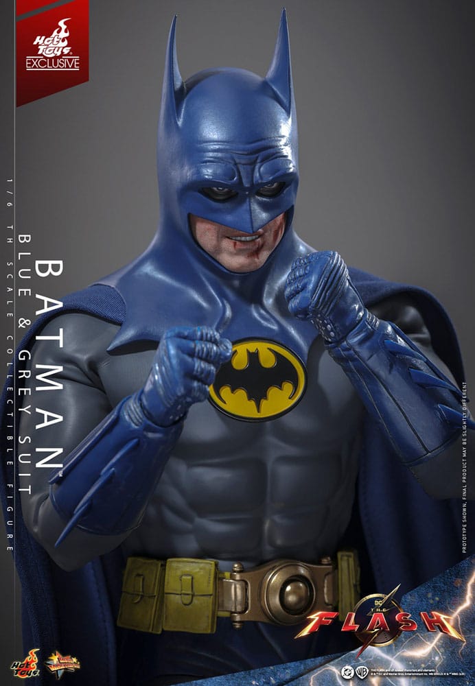 HOT TOYS - The Flash Movie Masterpiece Action Figure 1/6 Batman (Blue & Grey Suit) Limited Edition Hot Toys Exclusive  MMS834