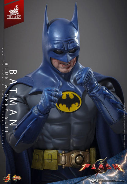 HOT TOYS - The Flash Movie Masterpiece Action Figure 1/6 Batman (Blue & Grey Suit) Limited Edition Hot Toys Exclusive  MMS834