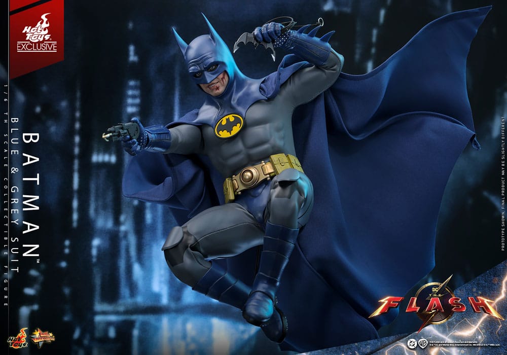 HOT TOYS - The Flash Movie Masterpiece Action Figure 1/6 Batman (Blue & Grey Suit) Limited Edition Hot Toys Exclusive  MMS834