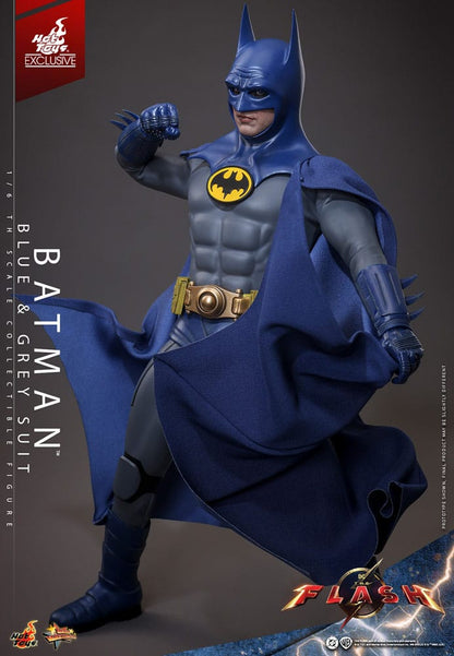 HOT TOYS - The Flash Movie Masterpiece Action Figure 1/6 Batman (Blue & Grey Suit) Limited Edition Hot Toys Exclusive  MMS834