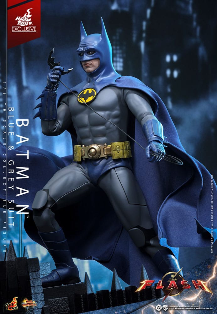 HOT TOYS - The Flash Movie Masterpiece Action Figure 1/6 Batman (Blue & Grey Suit) Limited Edition Hot Toys Exclusive  MMS834