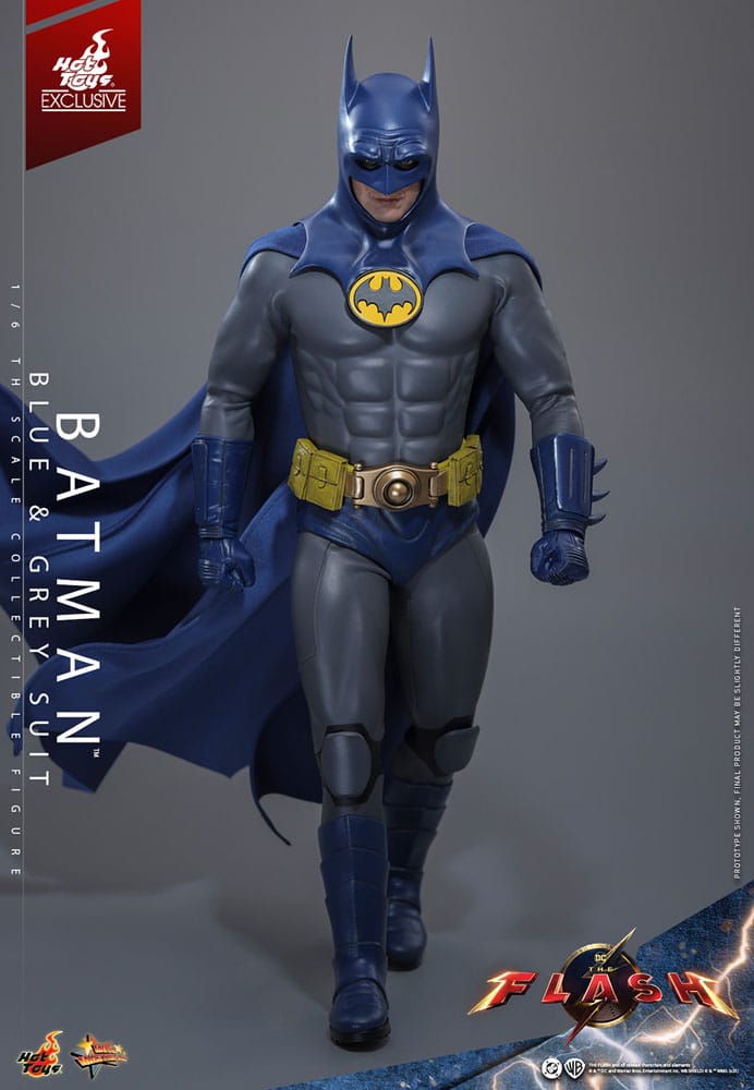 HOT TOYS - The Flash Movie Masterpiece Action Figure 1/6 Batman (Blue & Grey Suit) Limited Edition Hot Toys Exclusive  MMS834