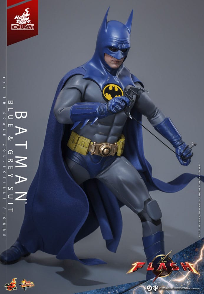 HOT TOYS - The Flash Movie Masterpiece Action Figure 1/6 Batman (Blue & Grey Suit) Limited Edition Hot Toys Exclusive  MMS834