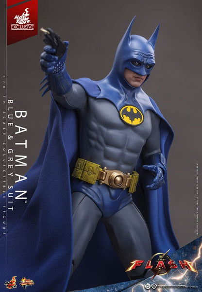 HOT TOYS - The Flash Movie Masterpiece Action Figure 1/6 Batman (Blue & Grey Suit) Limited Edition Hot Toys Exclusive  MMS834