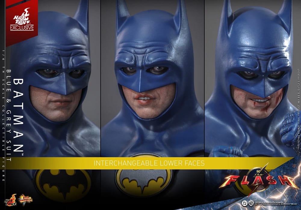 HOT TOYS - The Flash Movie Masterpiece Action Figure 1/6 Batman (Blue & Grey Suit) Limited Edition Hot Toys Exclusive  MMS834