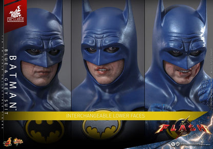 HOT TOYS - The Flash Movie Masterpiece Action Figure 1/6 Batman (Blue & Grey Suit) Limited Edition Hot Toys Exclusive  MMS834