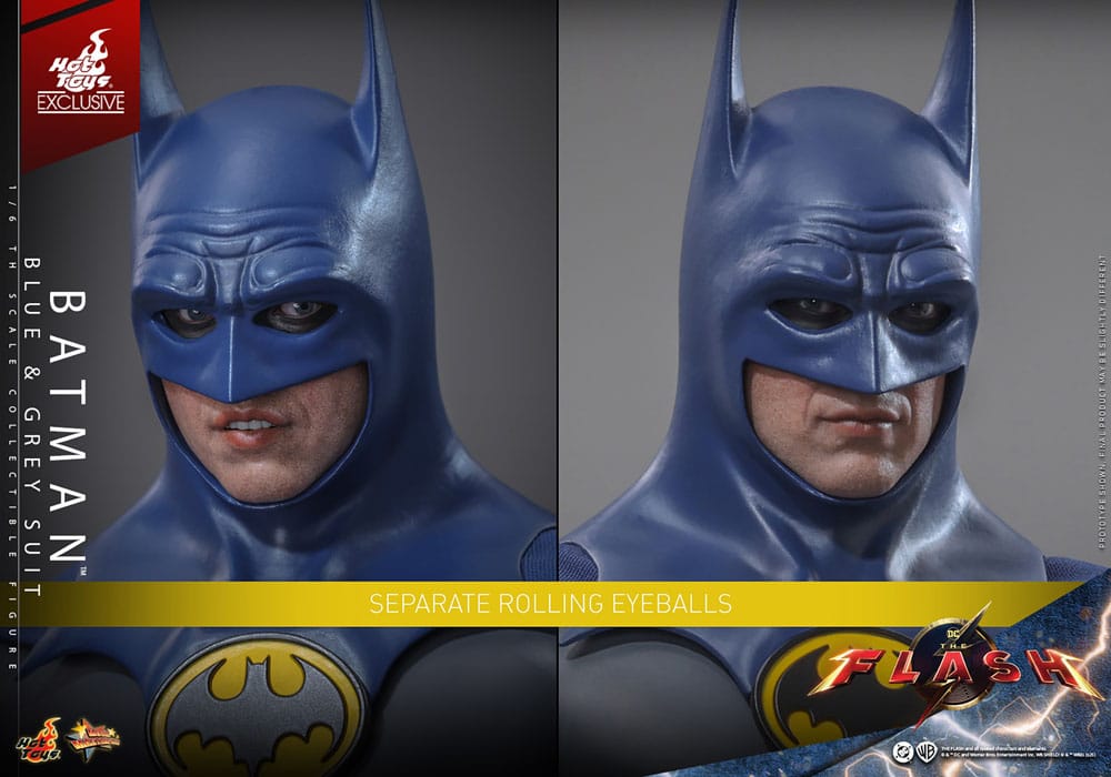 HOT TOYS - The Flash Movie Masterpiece Action Figure 1/6 Batman (Blue & Grey Suit) Limited Edition Hot Toys Exclusive  MMS834