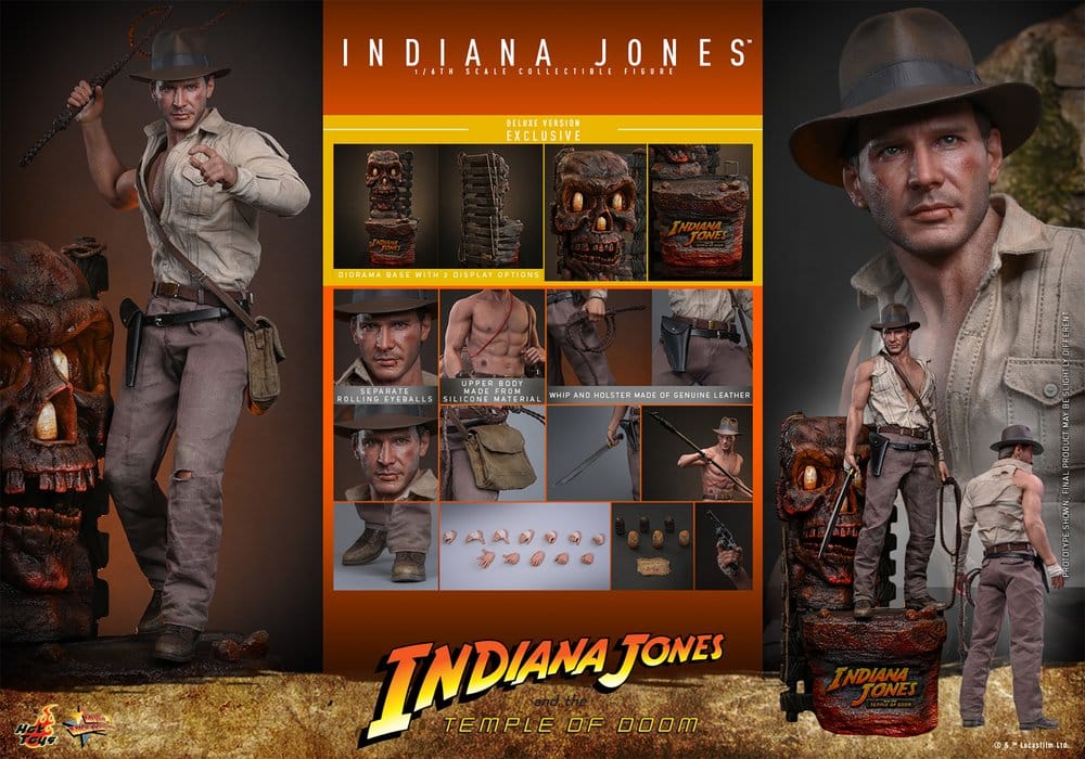 HOT TOYS - Indiana Jones Movie Masterpiece Action Figure 1/6 Indiana Jones (Deluxe Version)   MMS861