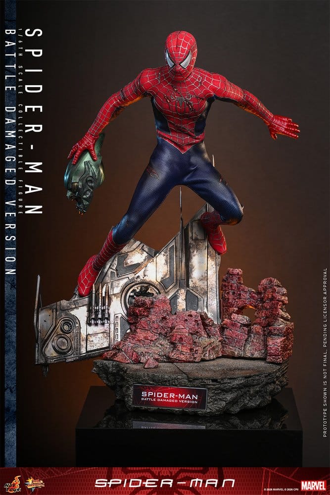 HOT TOYS - Spider-Man Movie Masterpiece Action Figure 1/6 Spider-Man (Battle Damaged Version)  MMS859