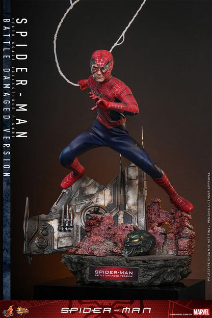HOT TOYS - Spider-Man Movie Masterpiece Action Figure 1/6 Spider-Man (Battle Damaged Version)  MMS859