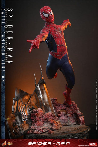 HOT TOYS - Spider-Man Movie Masterpiece Action Figure 1/6 Spider-Man (Battle Damaged Version)  MMS859